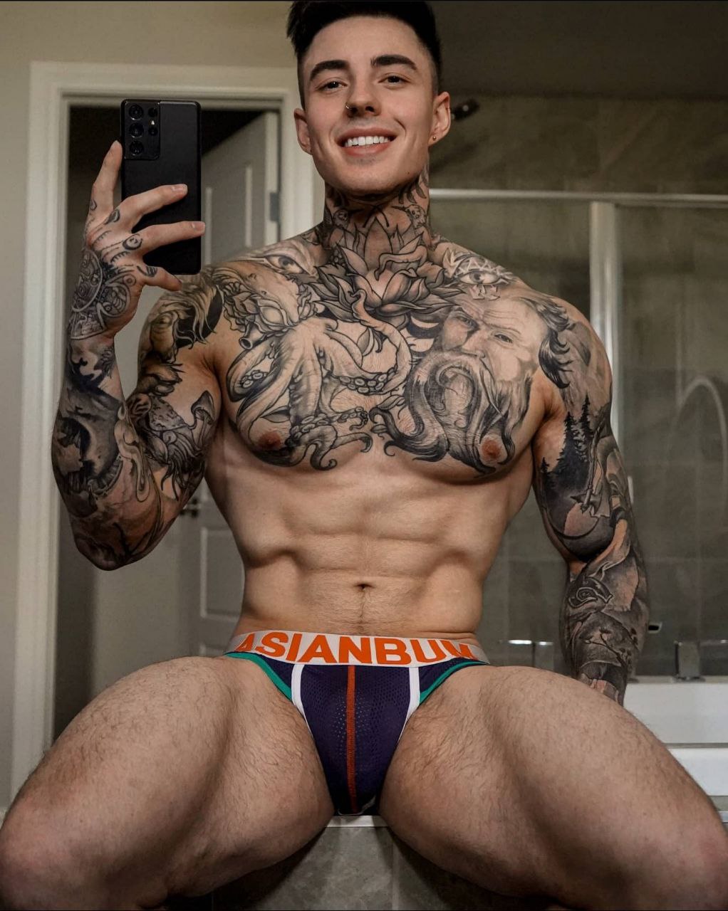 fucktoy playing with cock verbal Jakipz  huge pecs
0