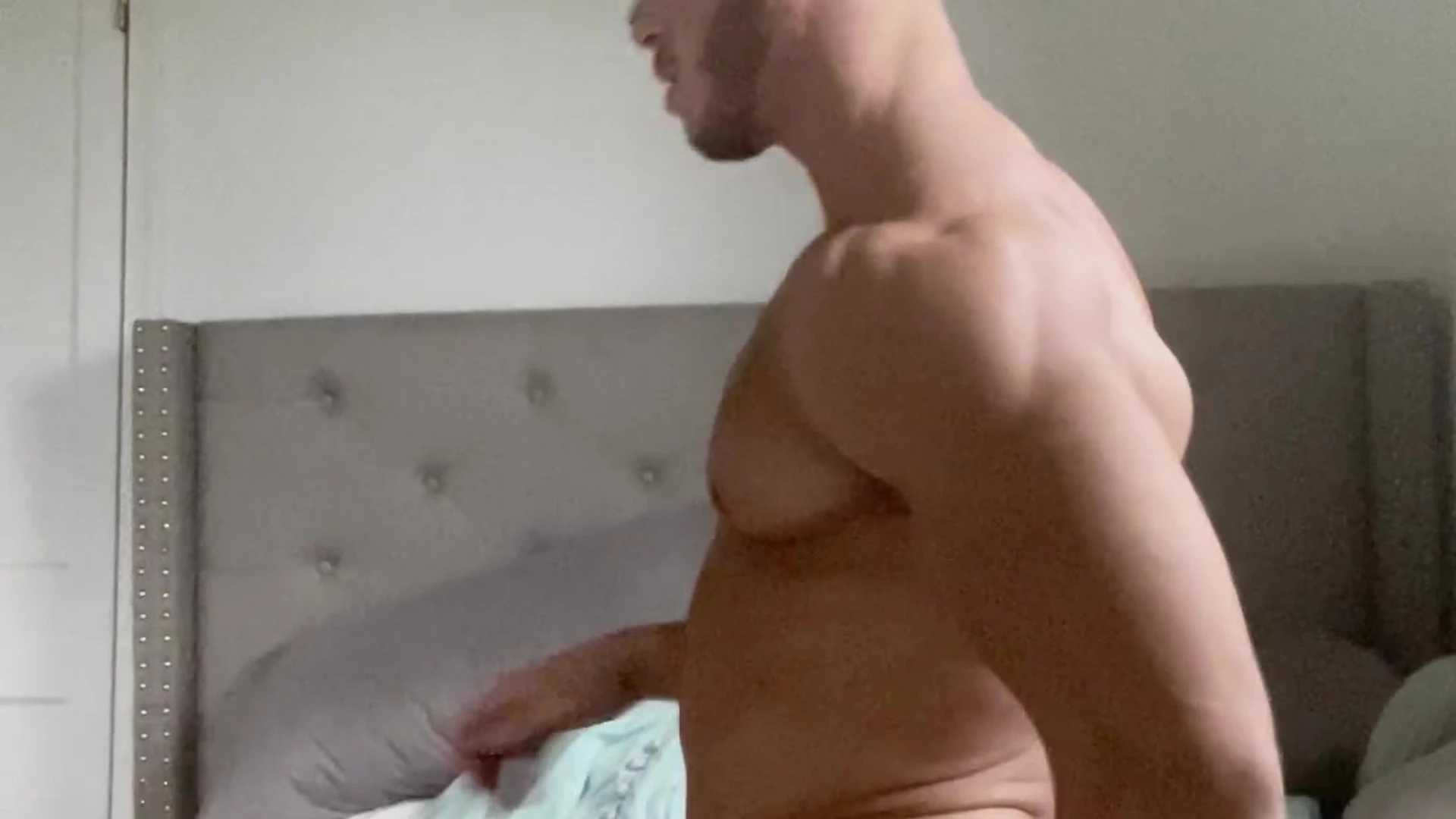 Shrewd pleasuring himself sculpted John Bronco XXX
0